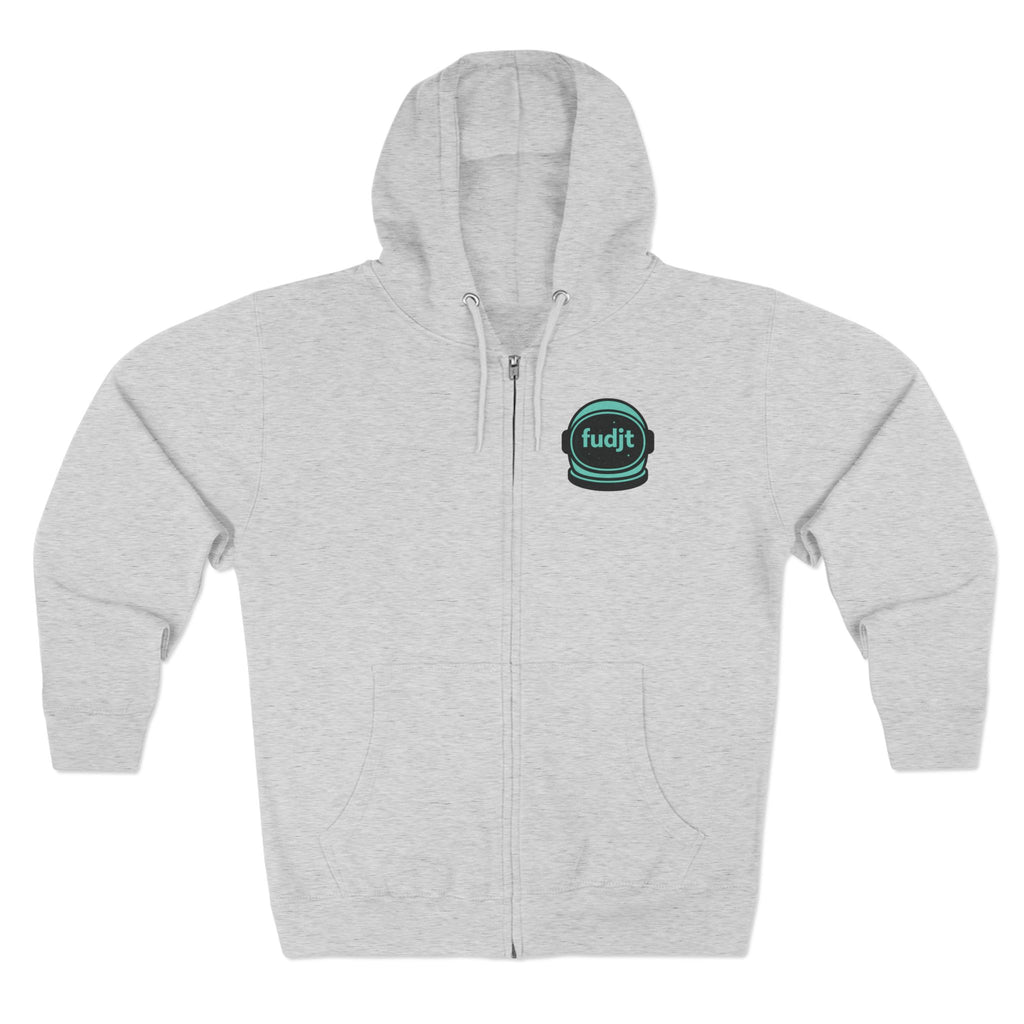 Zip Hoodie with Green Space fudjt | Front & Back Graphic | 9 Colors