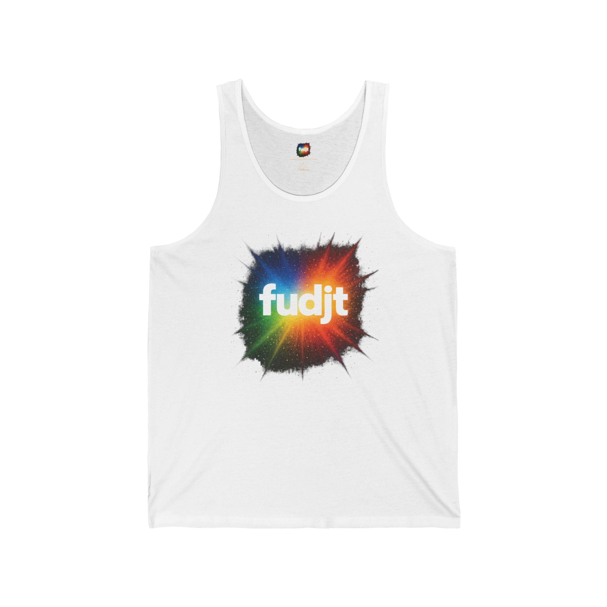 fudjt Burst Of Empowerment Unisex Jersey Tank | Front & Back Graphic | 4 Colors