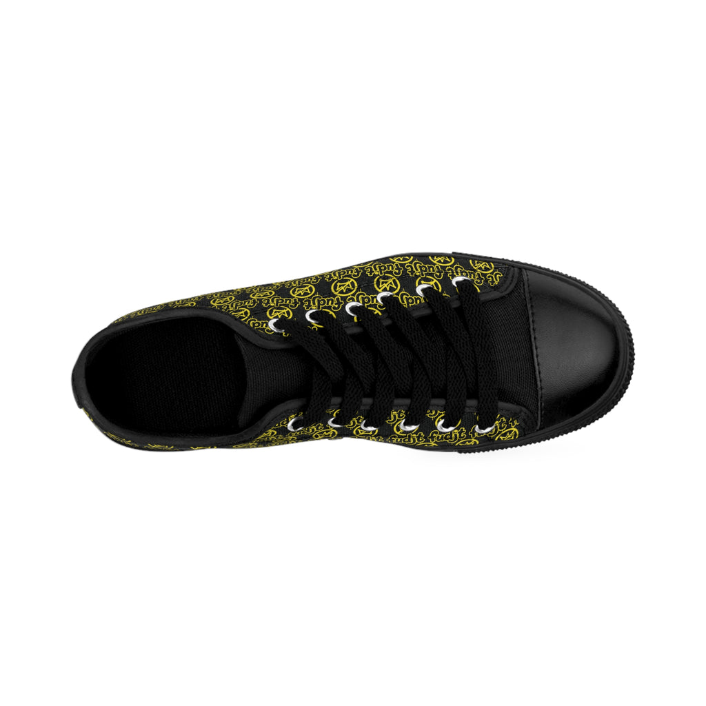 Black Golden fudjt No Kings Street Style Sneakers | Men & Boys All Over 1 Low Top