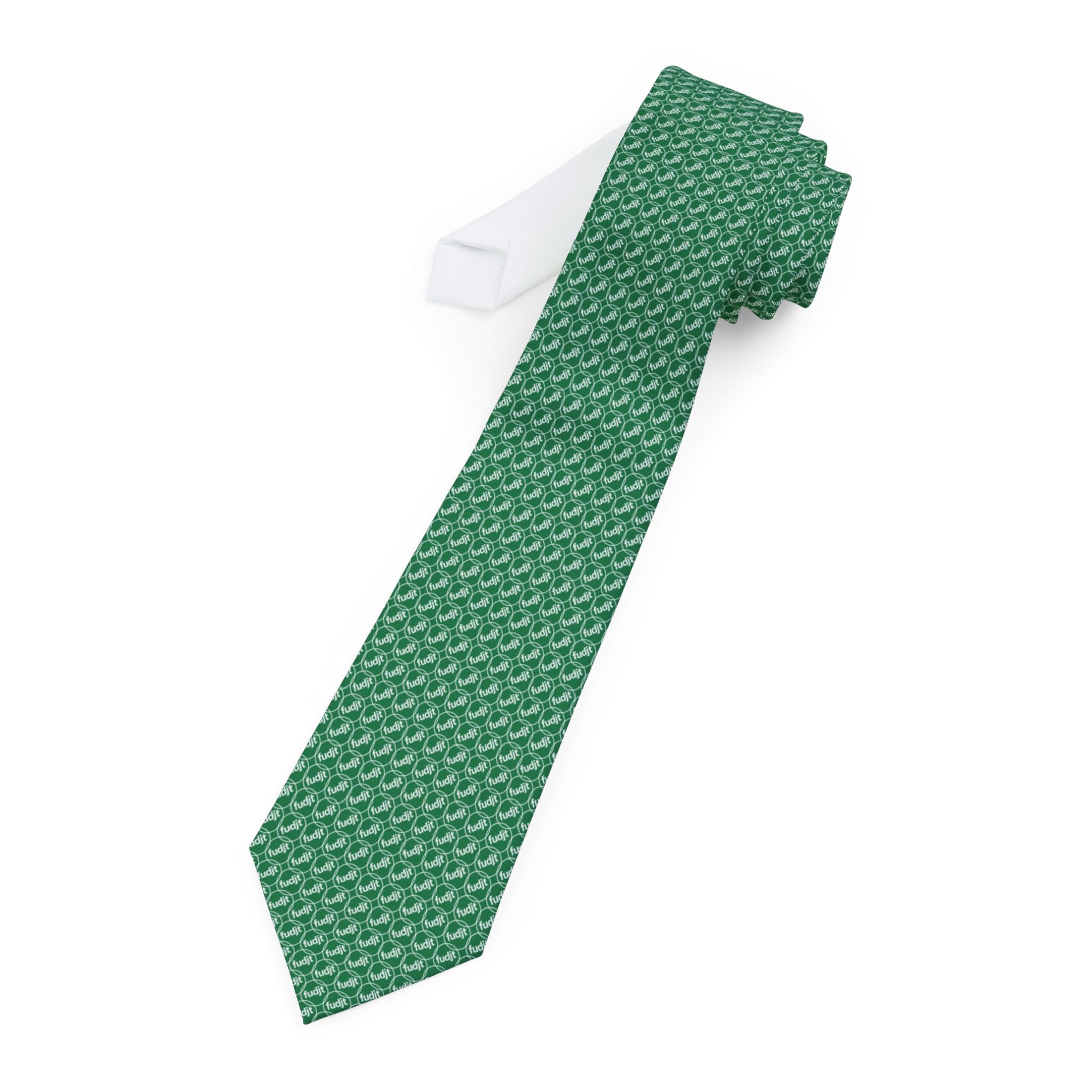 Dark Green Unbroken Chain fudjt Necktie 315