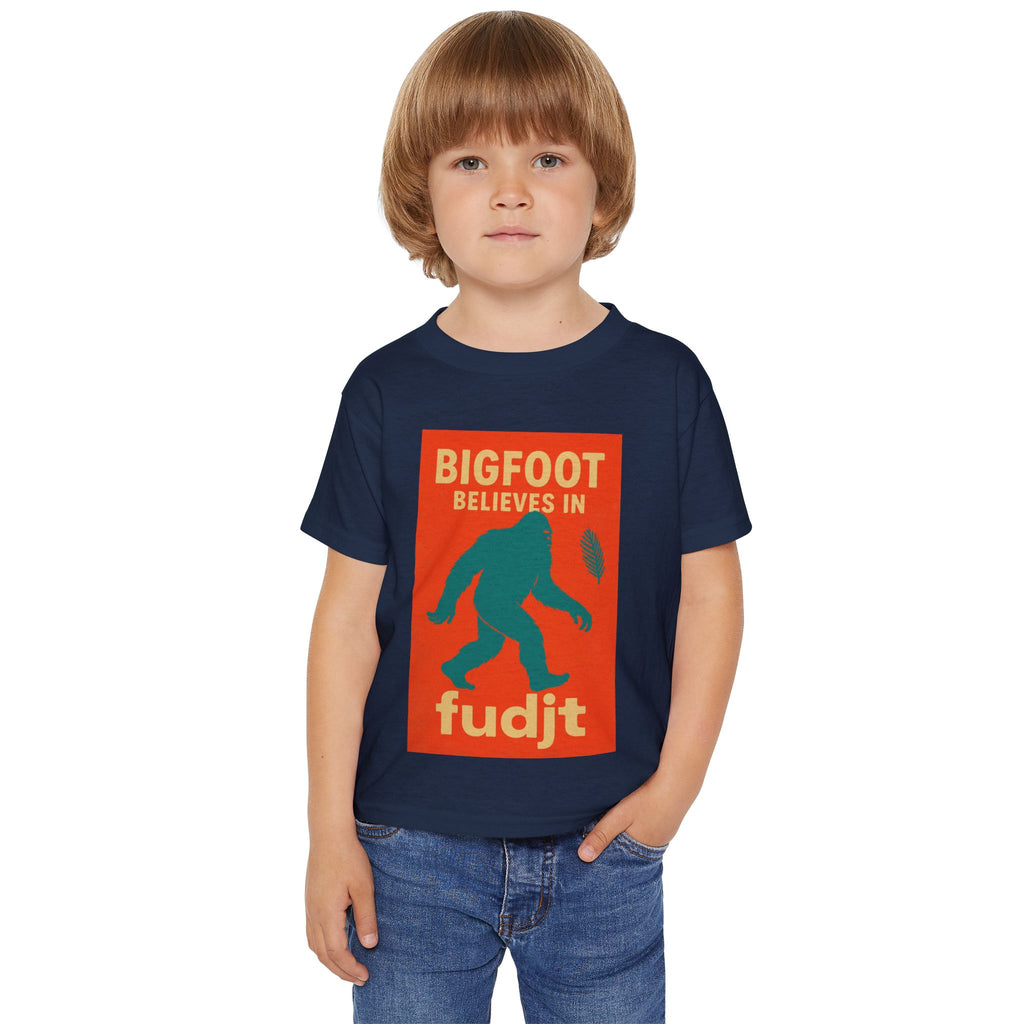 fudjt Toddler Tee with Bigfoot Believes Design | 6 Colors
