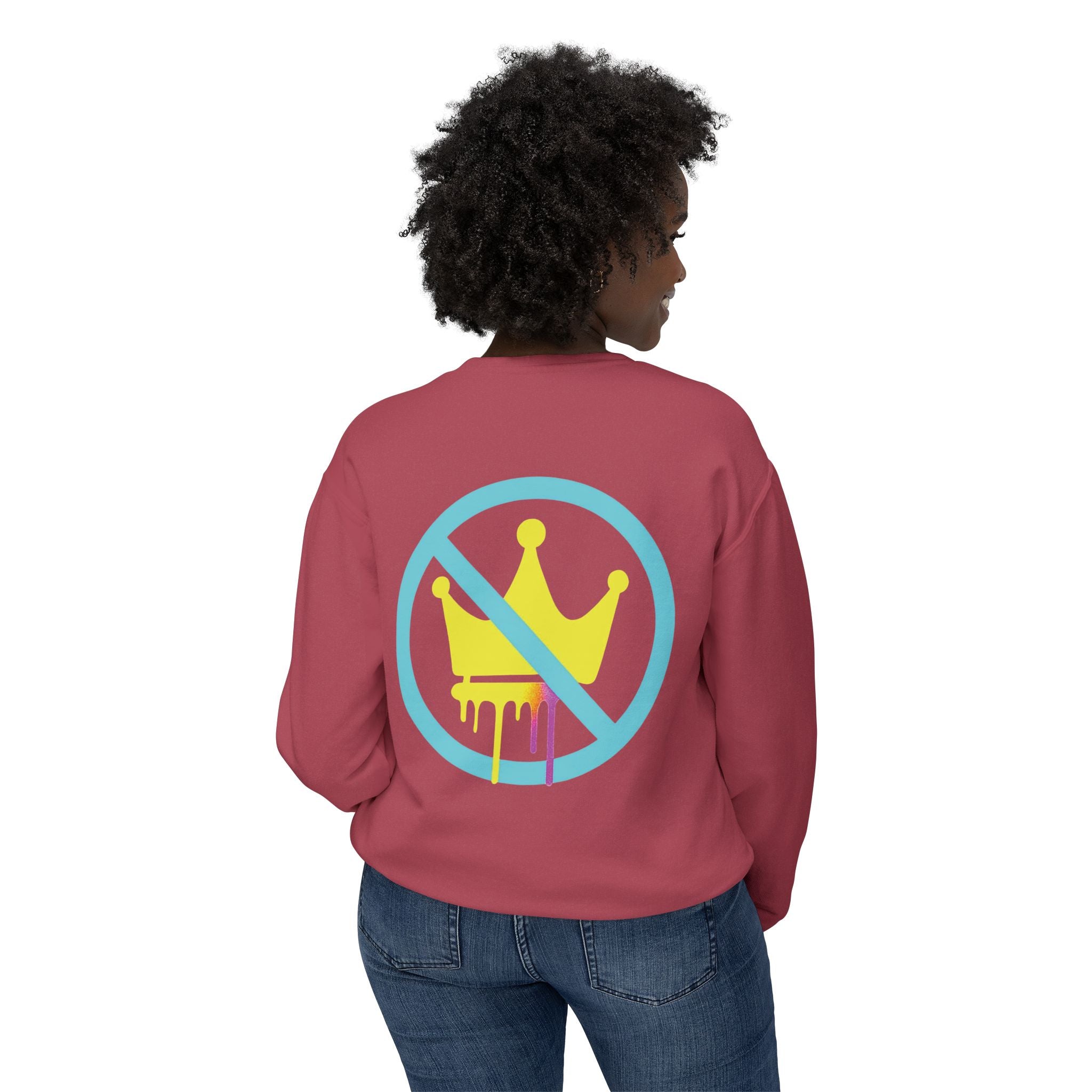 Rebel Loon fudjt Crewneck Sweatshirt – Graphic Loon Design, No Crowns Back | 6 Colors