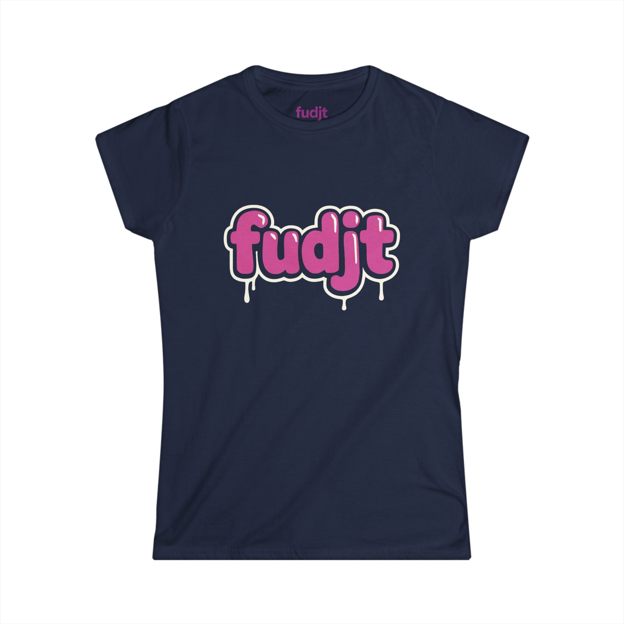 Women's fudjt Pink Drip Comfy Stylie Tee | 12 Colors