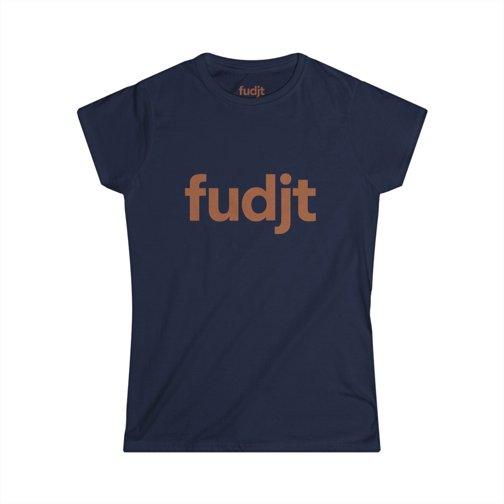 Women's Brown fudjt logo Comfy Stylie Tee | 12 Colors