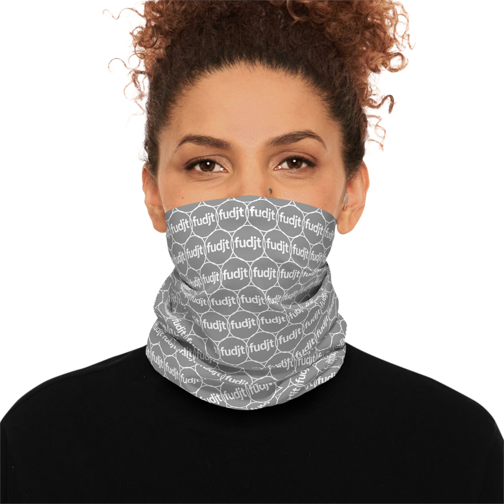 Gray & White fudjt Unbroken Chain 1.25 Neck Gaiter