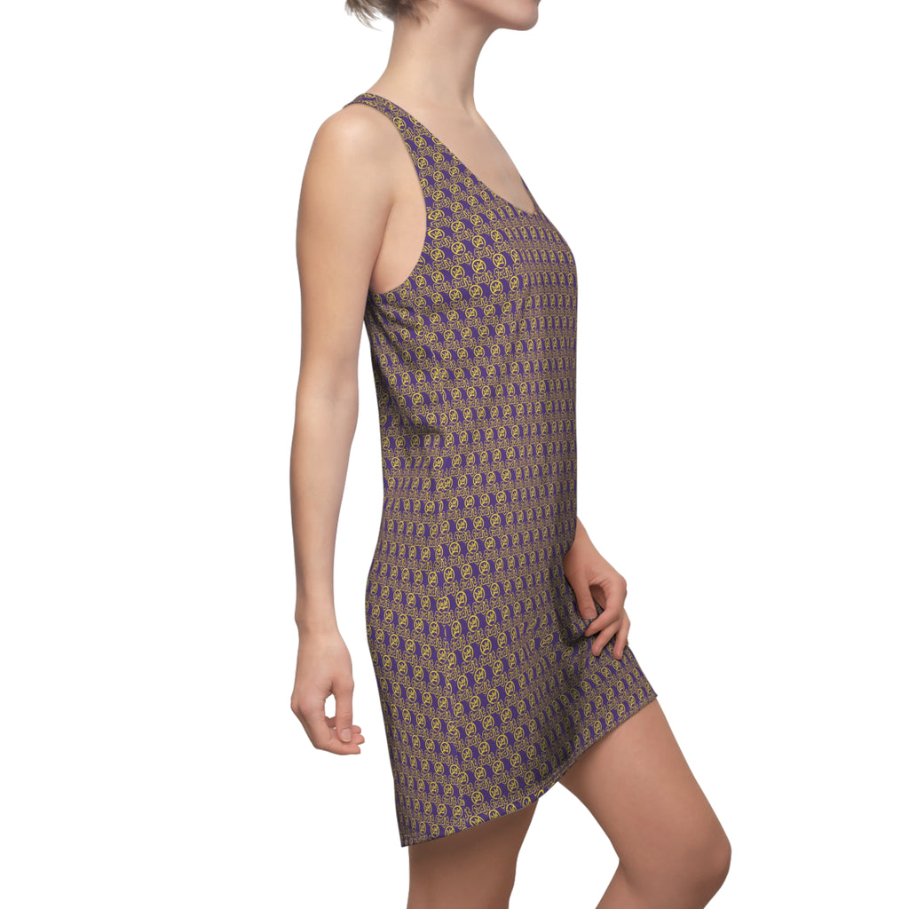 Purple Golden fudjt No Kings 1.25 Chic Racerback Dress
