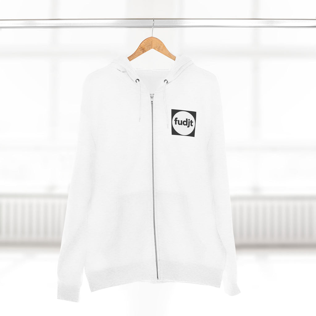 Bye-Bye Bondi | Black Square fudjt Circle Front, Smoke Screen Retro Backside Zip Hoodie | 8 Colors