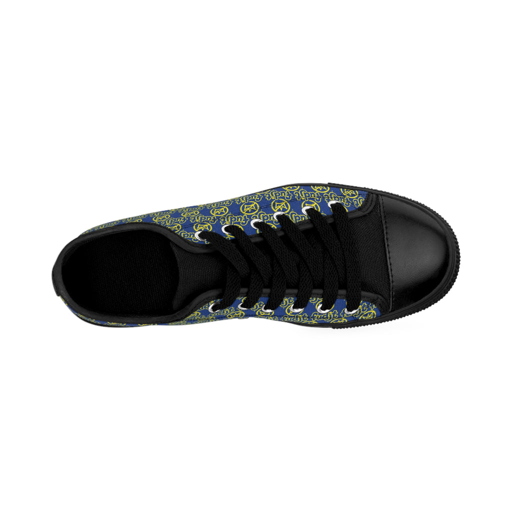 Dark Blue Golden fudjt No Kings Street Style Sneakers | Men & Boys All Over 1 Low Top