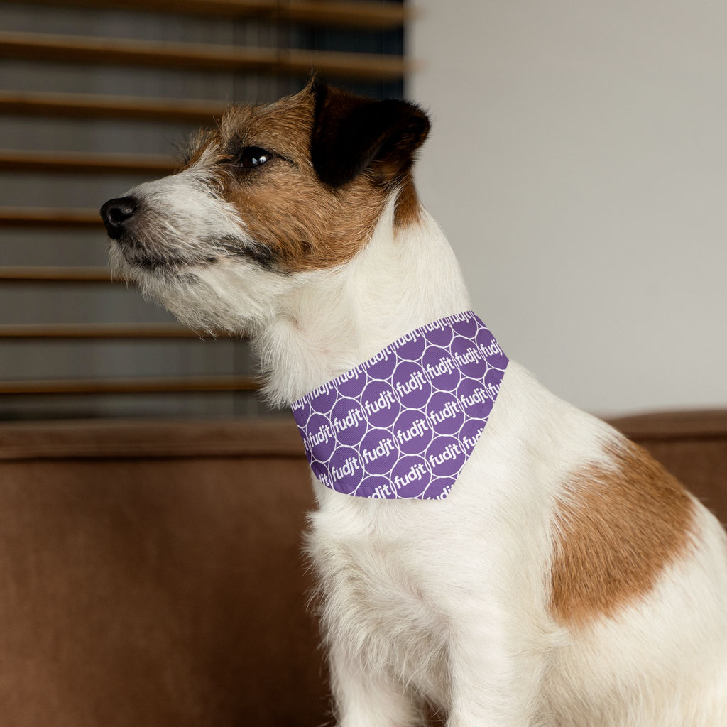 Light Purple fudjt Unbroken Chain 1.25  Bandana Collar for Dogs, Cats & More | 4 Sizes