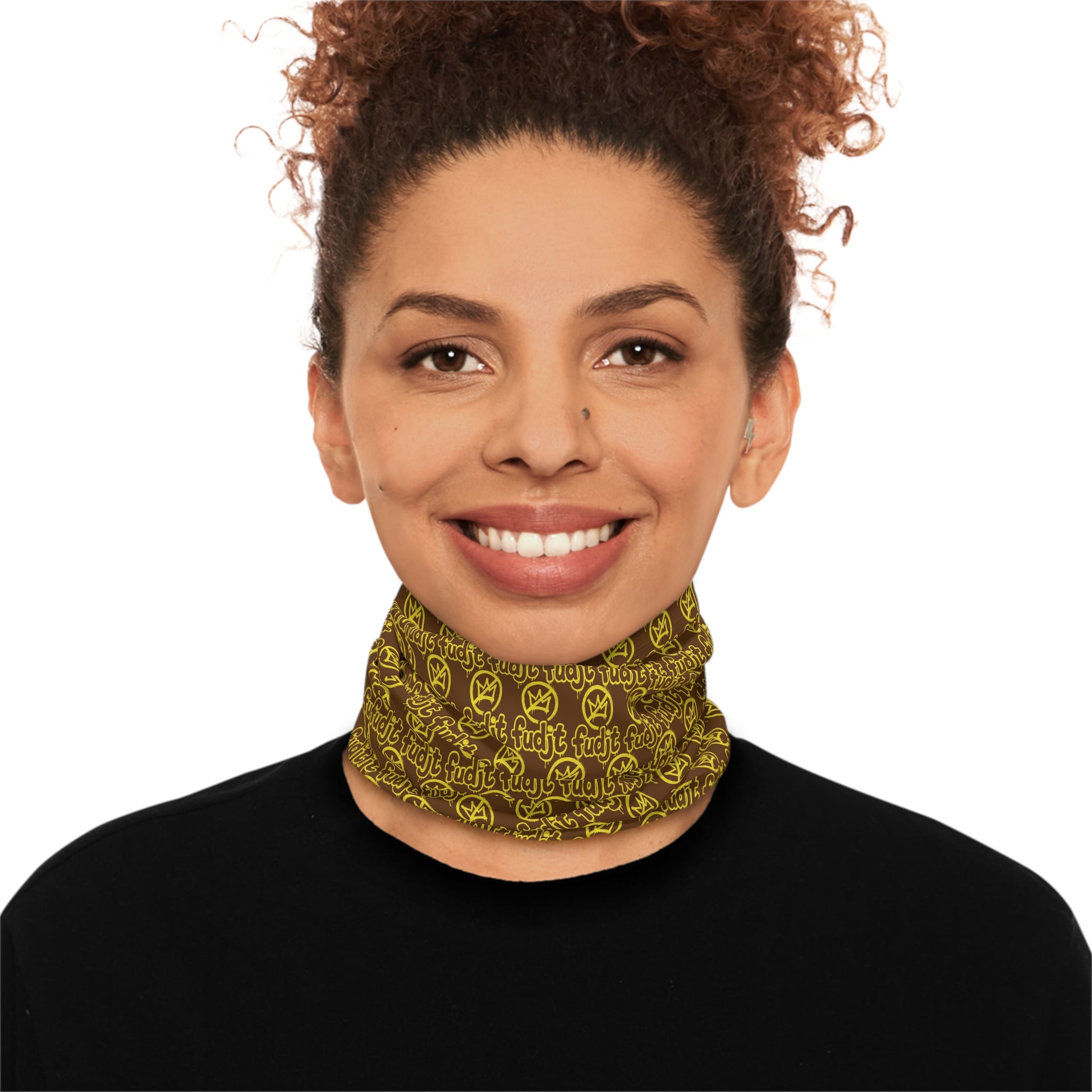 Brown Golden fudjt No Kings 1.25 Neck Gaiter