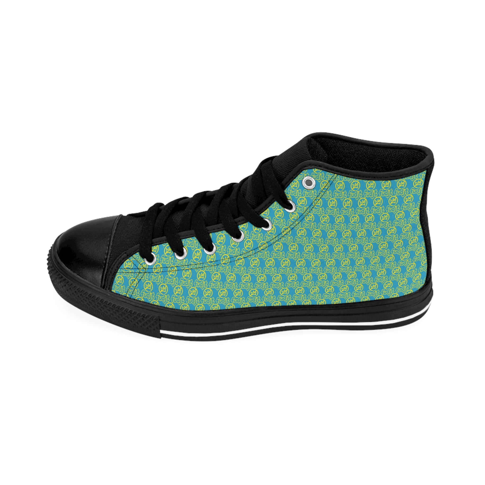 Turquoise Golden fudjt No Kings Street Style Sneakers | Women & Girls .5 High Top