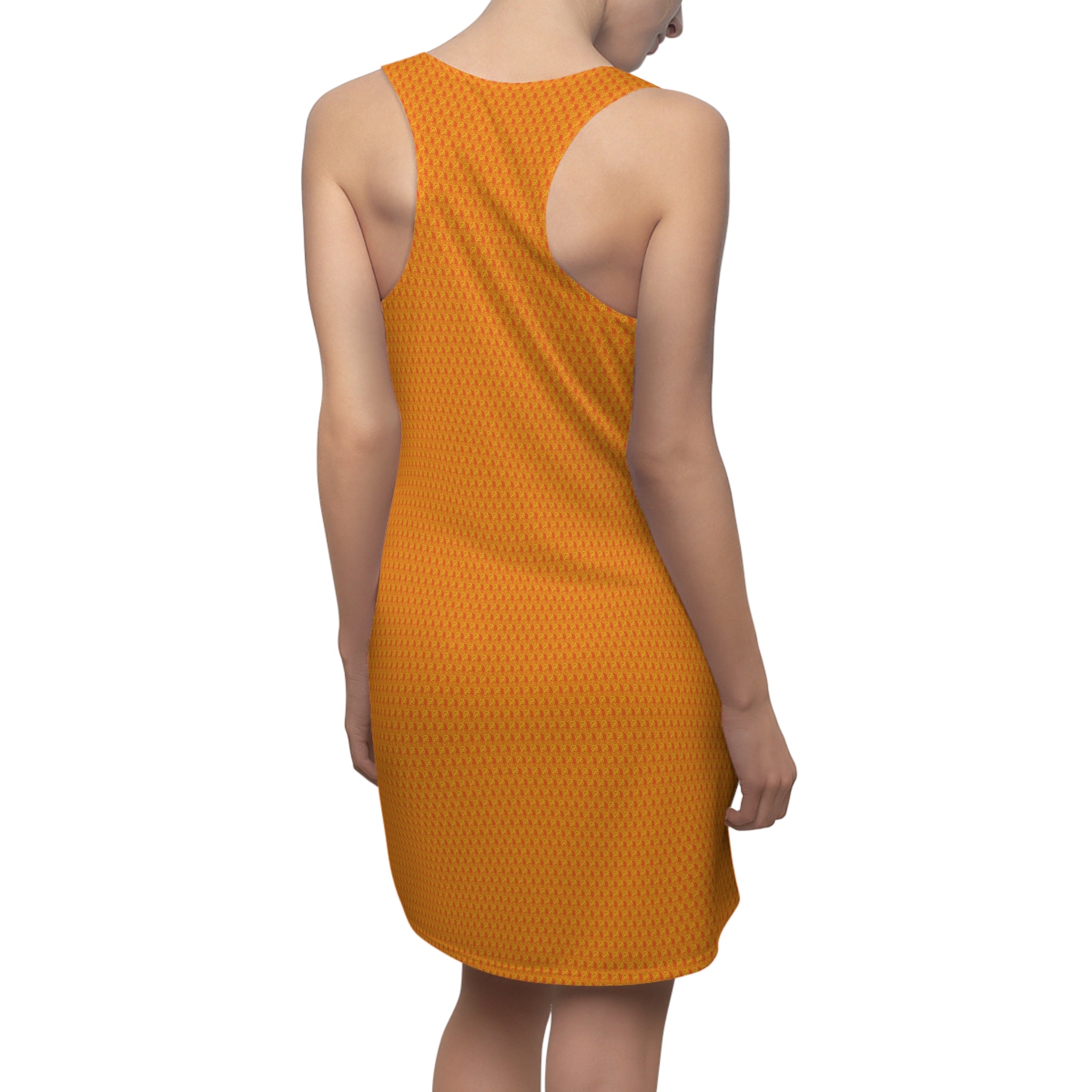 Orange Golden fudjt No Kings .5 Chic Racerback Dress