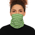 Green & White fudjt Unbroken Chain 1.25 Neck Gaiter