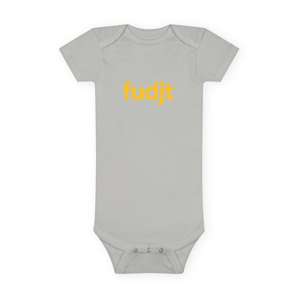 Gold fudjt Logo Baby Onesie | 4 Colors