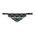 Black fudjt Unbroken Chain 2.5  Bandana Collar for Dogs, Cats & More | 4 Sizes - view 3 - S