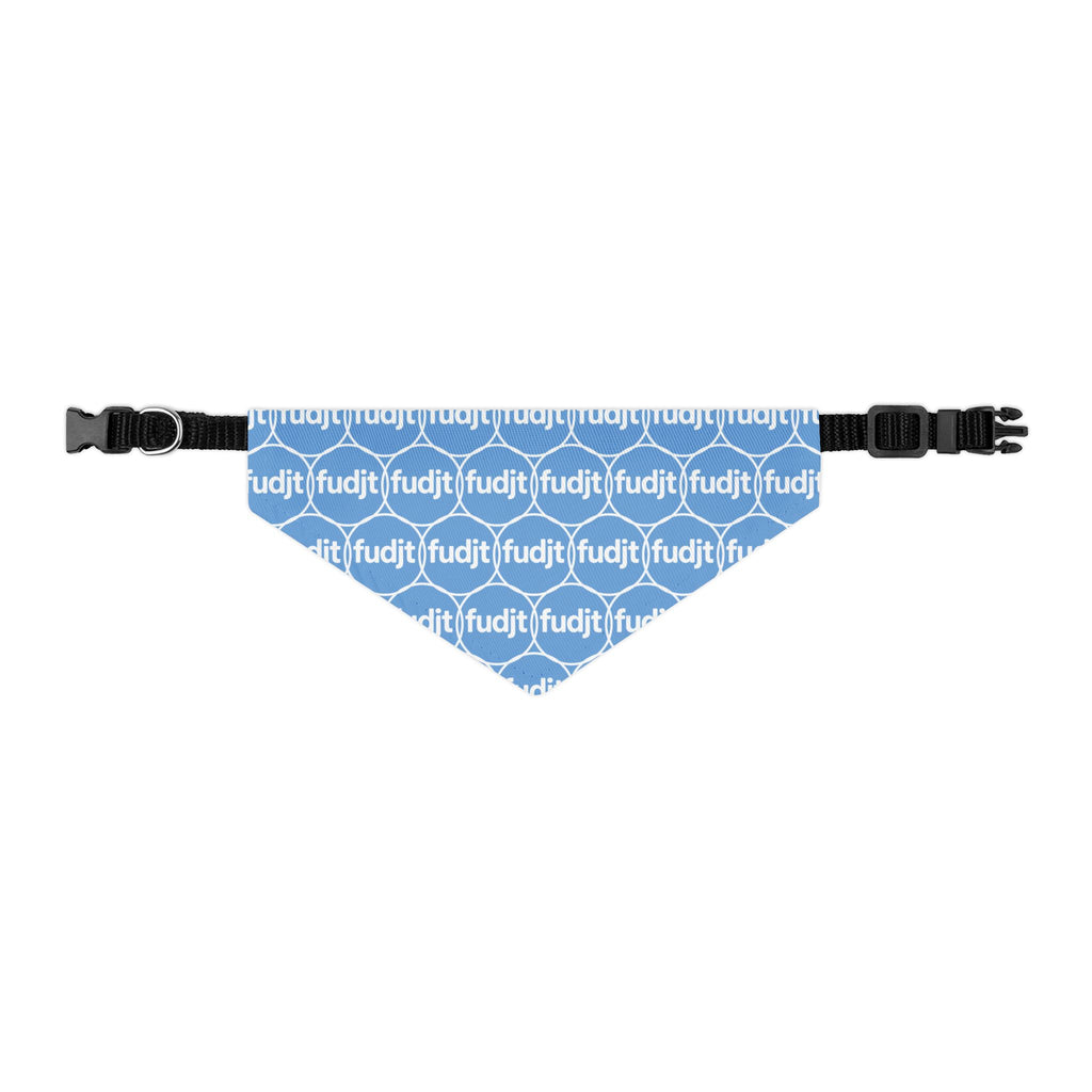 Light Blue fudjt Unbroken Chain 1.25  Bandana Collar for Dogs, Cats & More | 4 Sizes