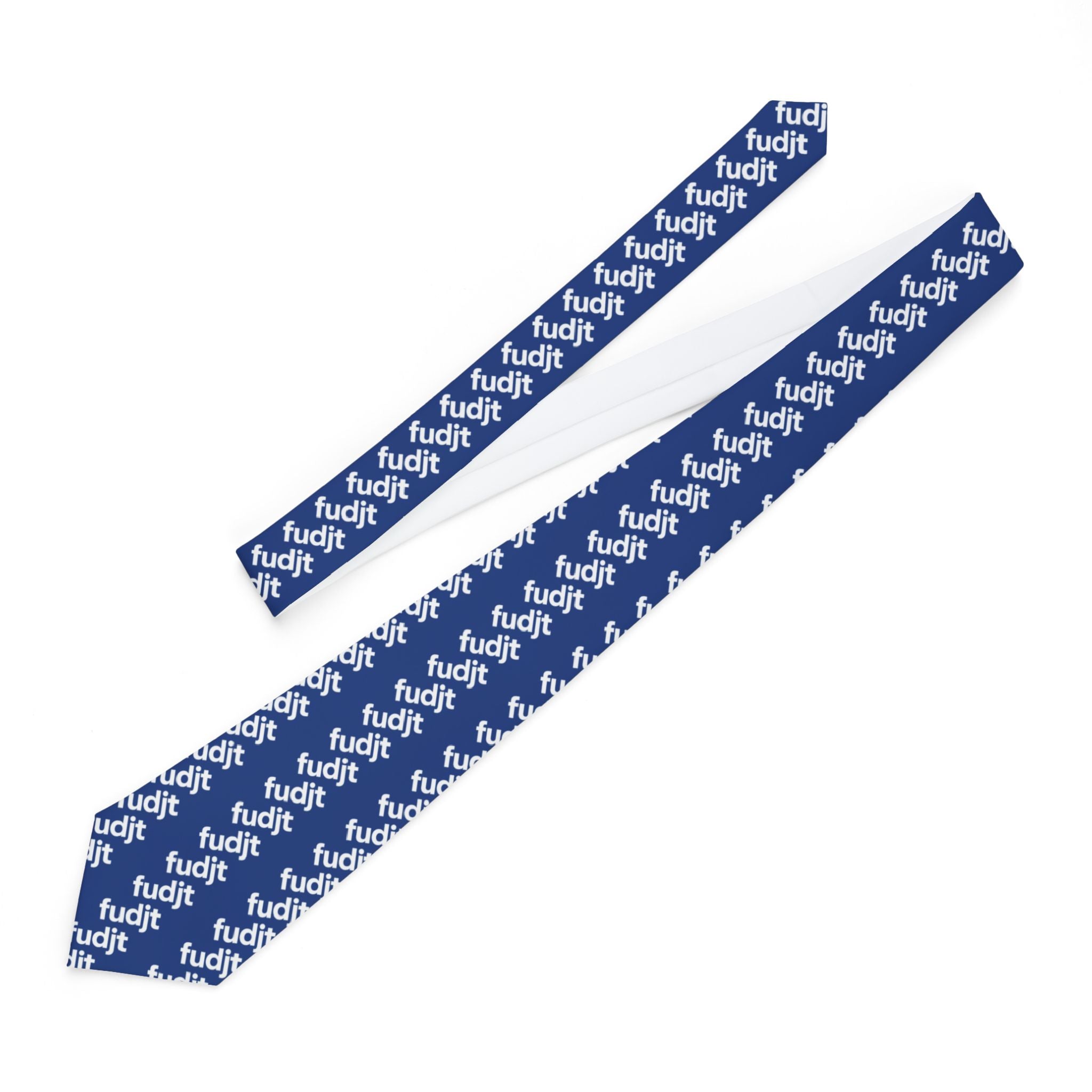Dark Blue White fudjt 45-50 Fine Necktie