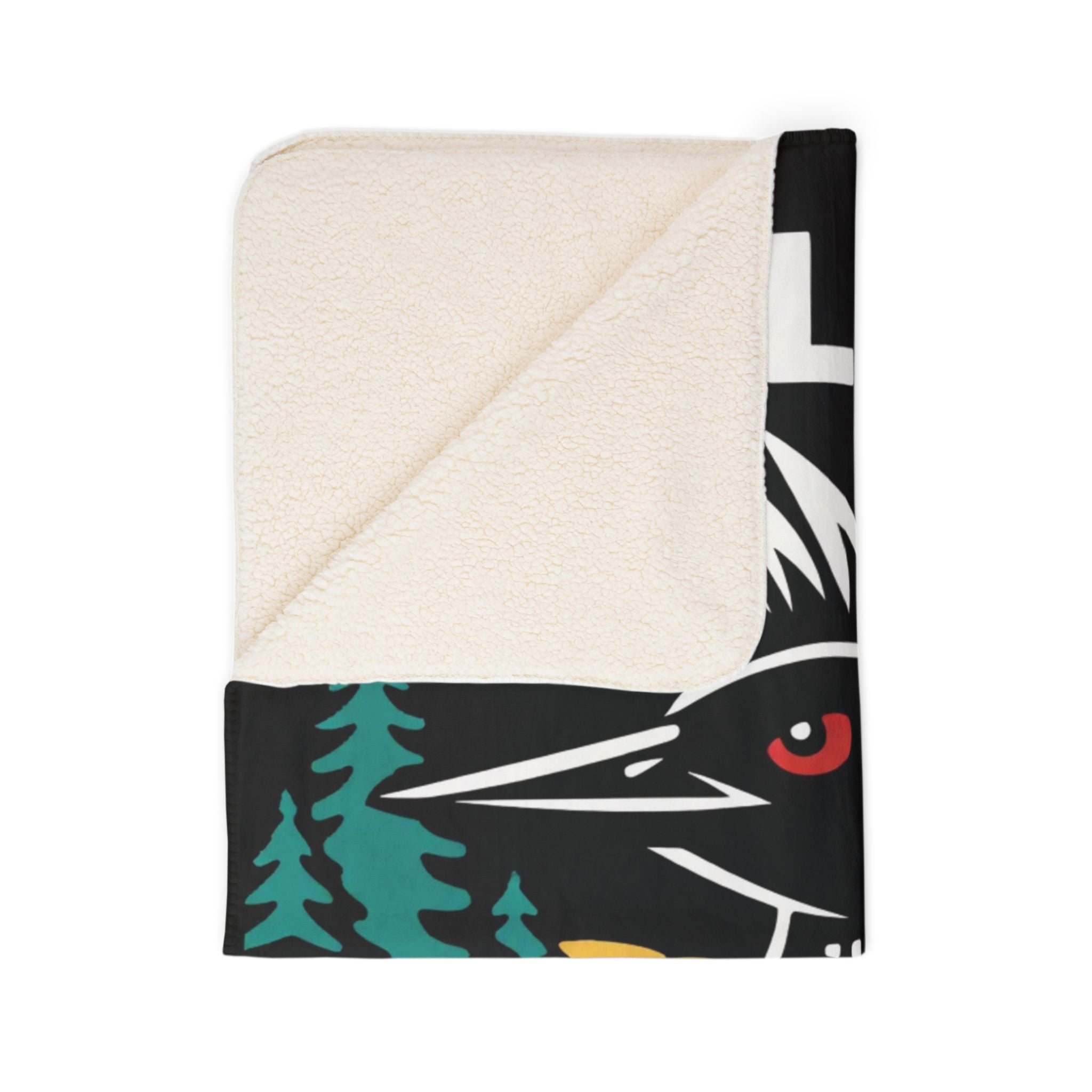 Rebel Loon fudjt Fleece Blanket — Retro Loon Nature Sherpa Throw | 2 Colors, 2 Sizes