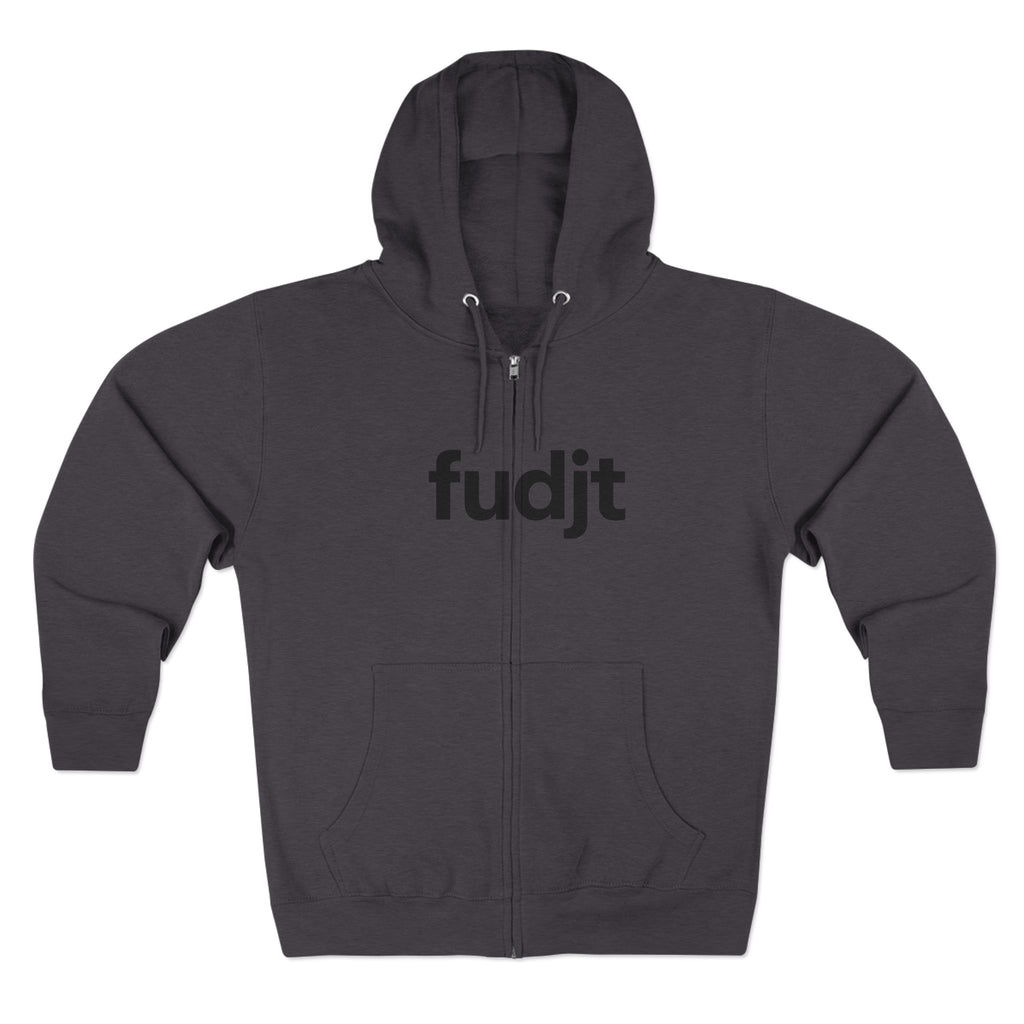 Zip Hoodie with Black fudjt Design | Cozy Everyday Comfort | 6 Colors