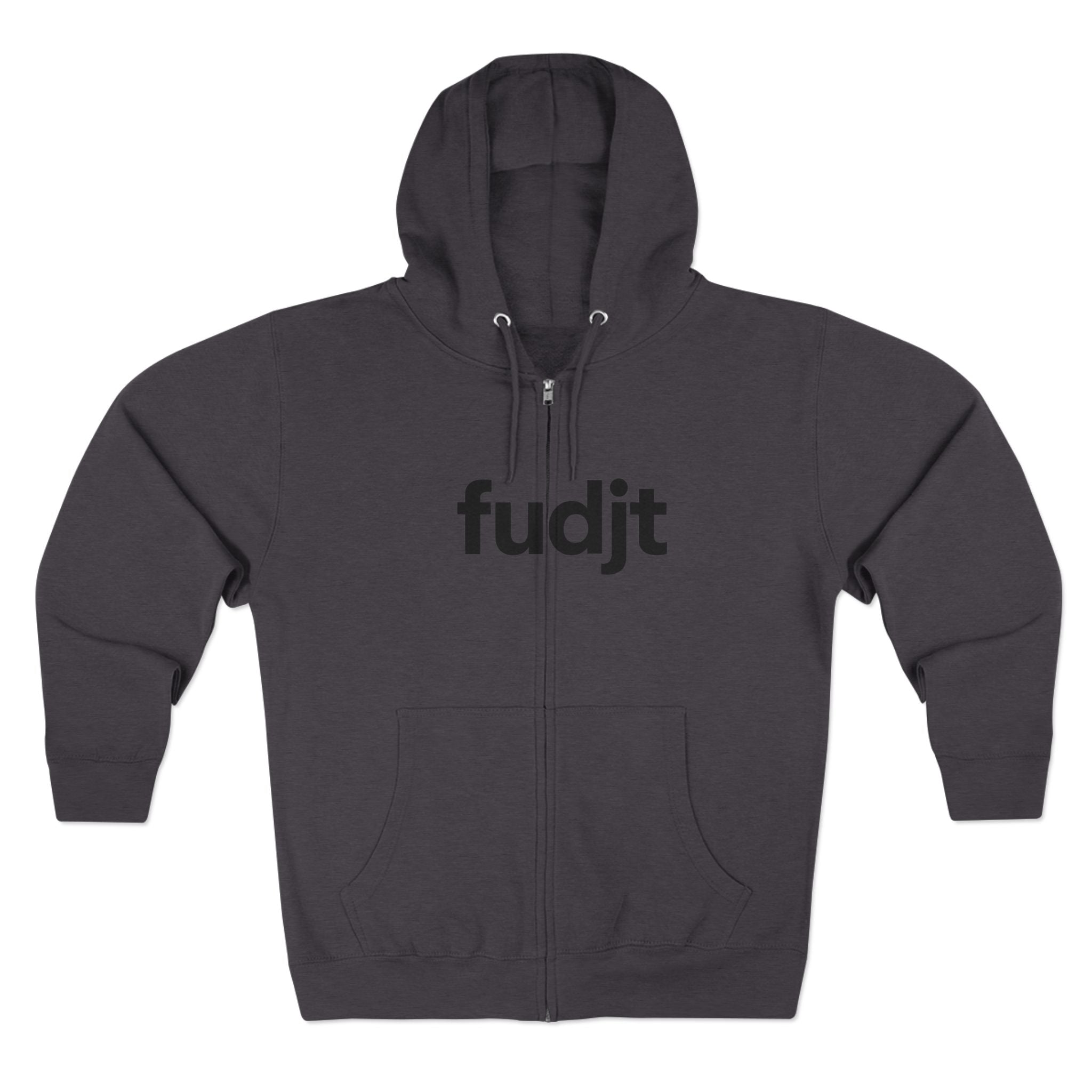 Zip Hoodie with Black fudjt Design | Cozy Everyday Comfort | 6 Colors