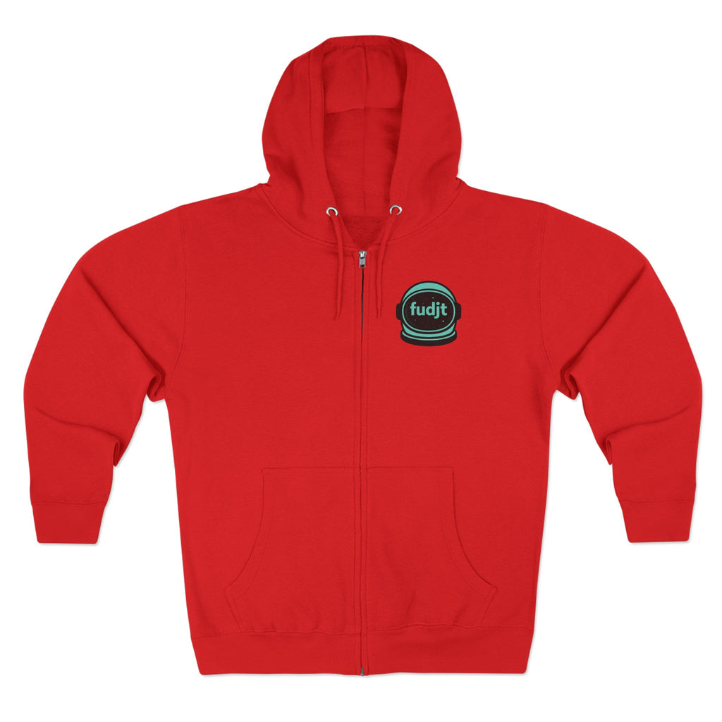 Zip Hoodie with Green Space fudjt | Front & Back Graphic | 9 Colors