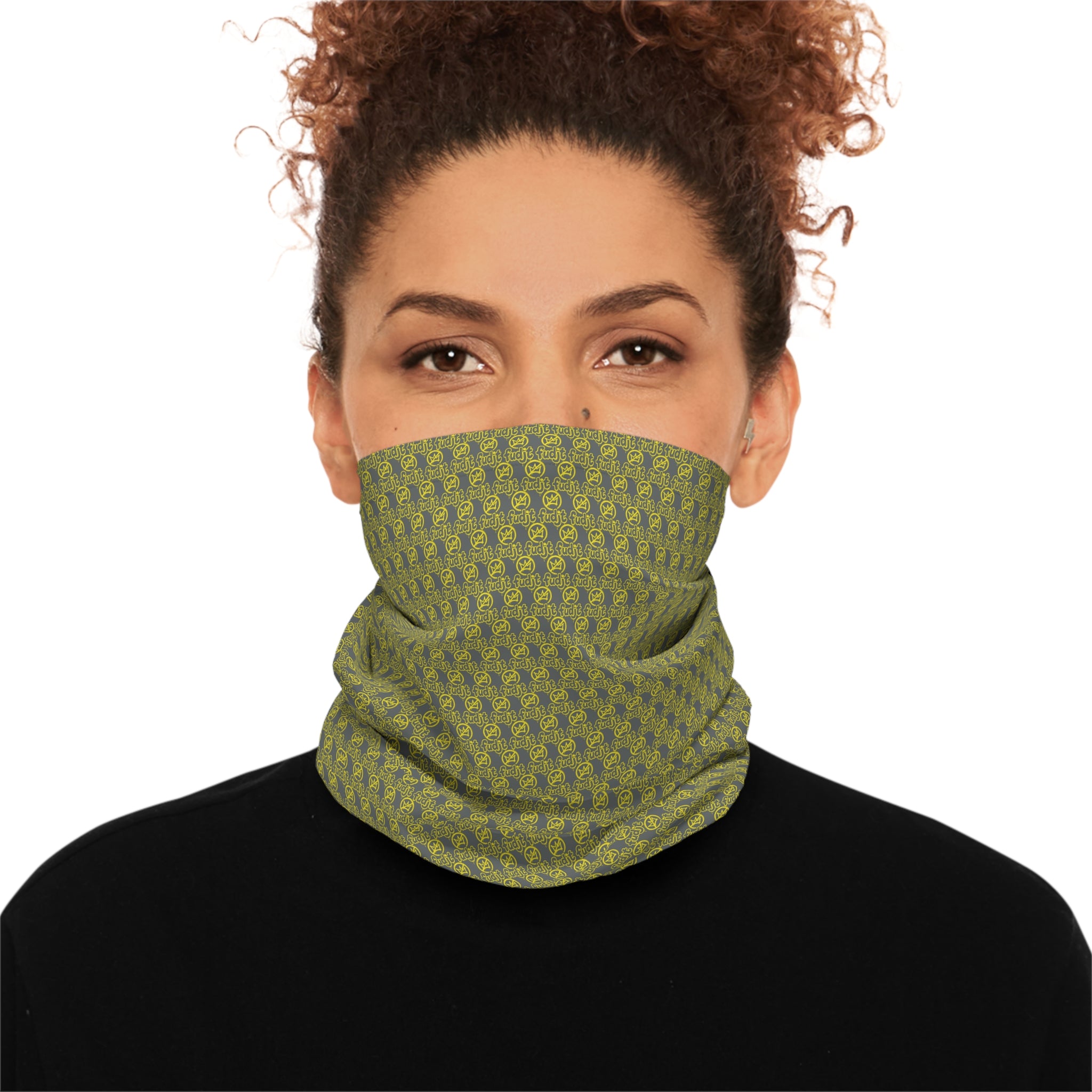 Dark Gray Golden fudjt No Kings .5 Neck Gaiter
