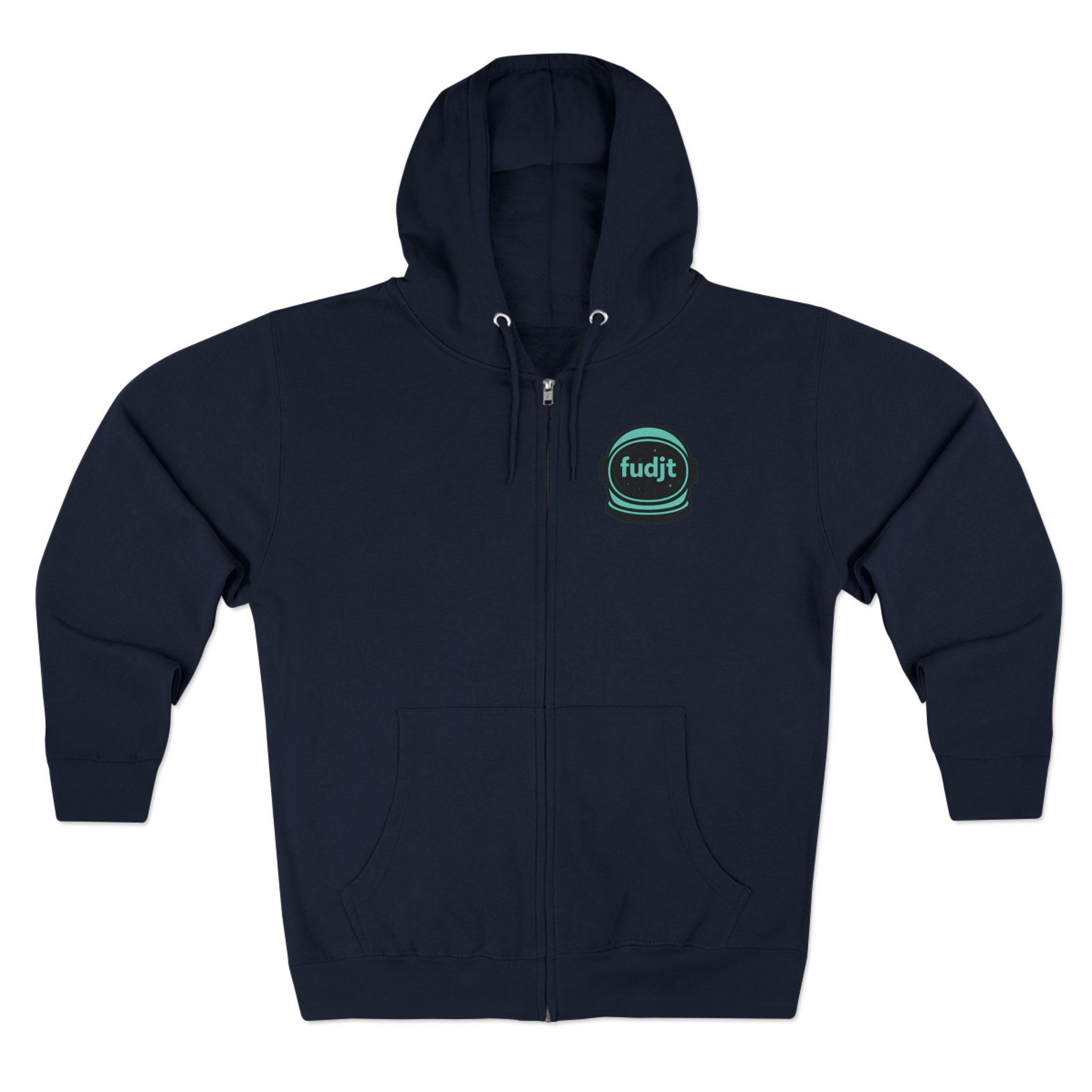 Zip Hoodie with Green Space fudjt | Front & Back Graphic | 9 Colors