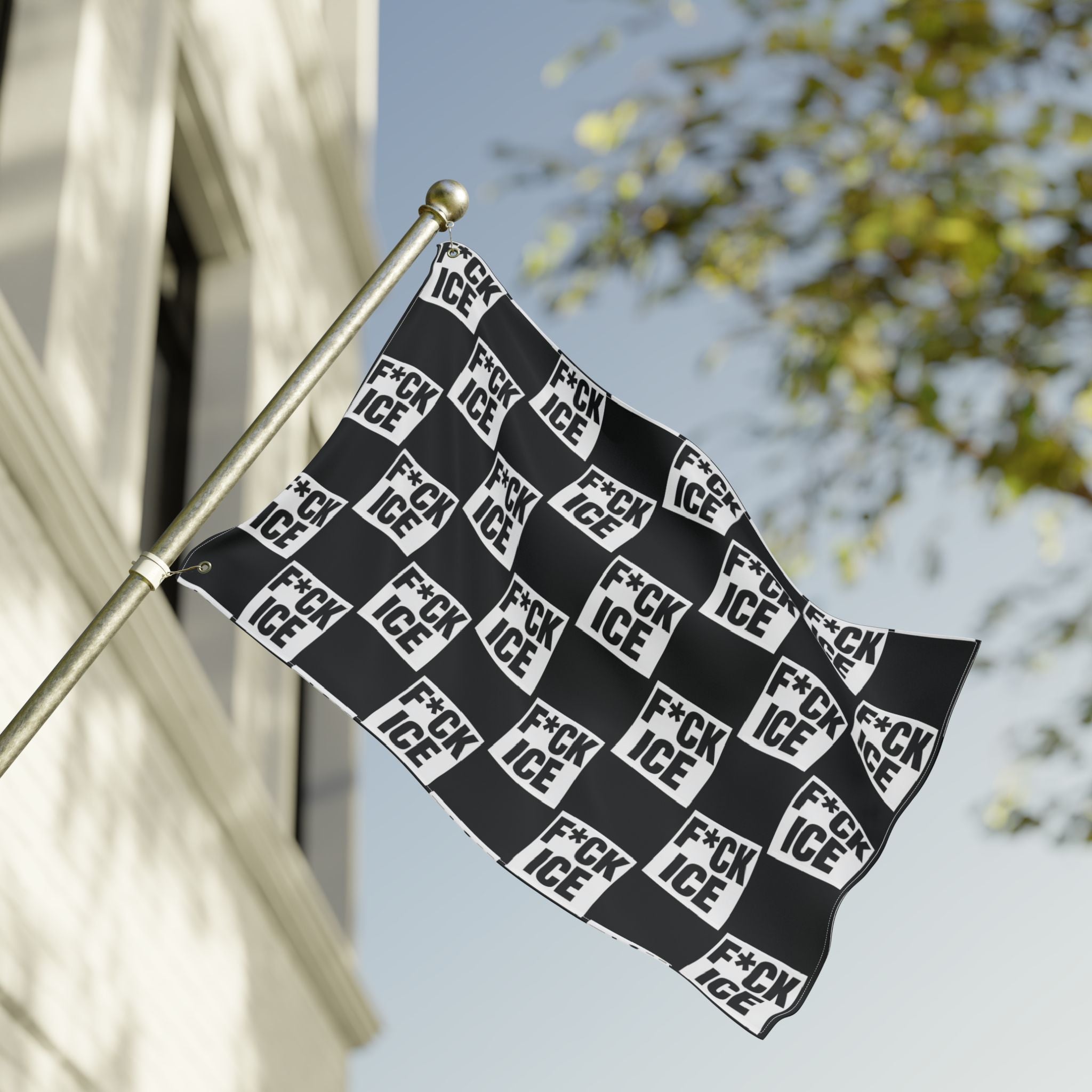 F*CK ICE Protest Flag | Black 24" x 36"