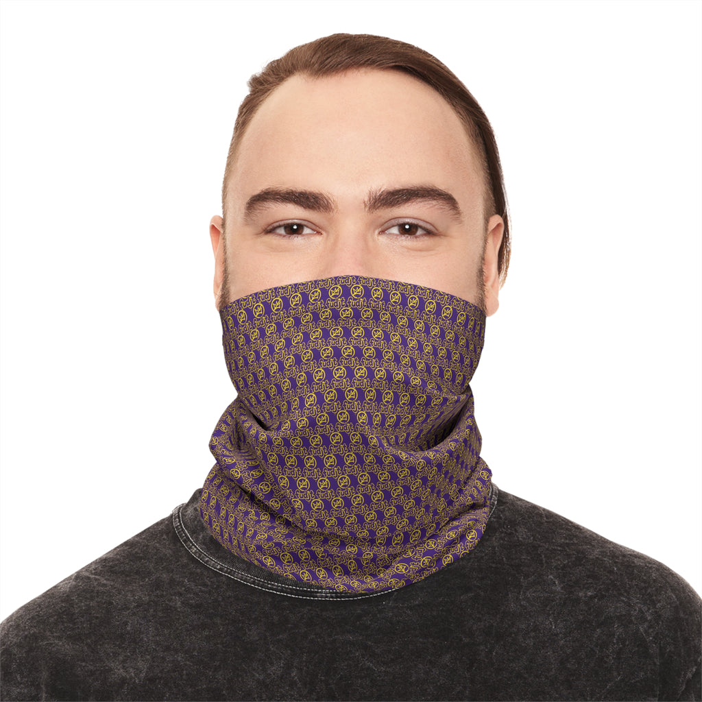 Purple Golden fudjt No Kings .5 Neck Gaiter