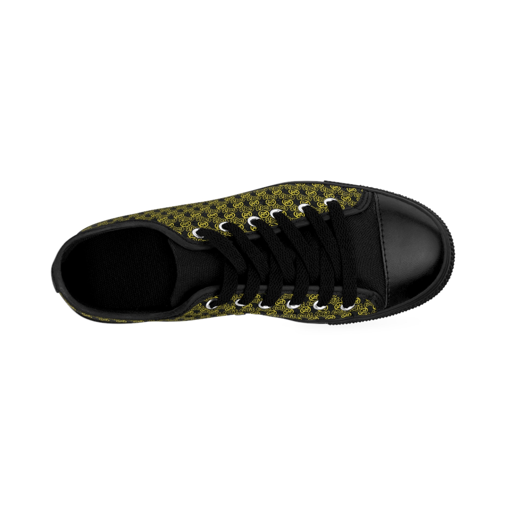 Black Golden fudjt No Kings Street Style Sneakers | Women & Girls All Over .5 Low Top