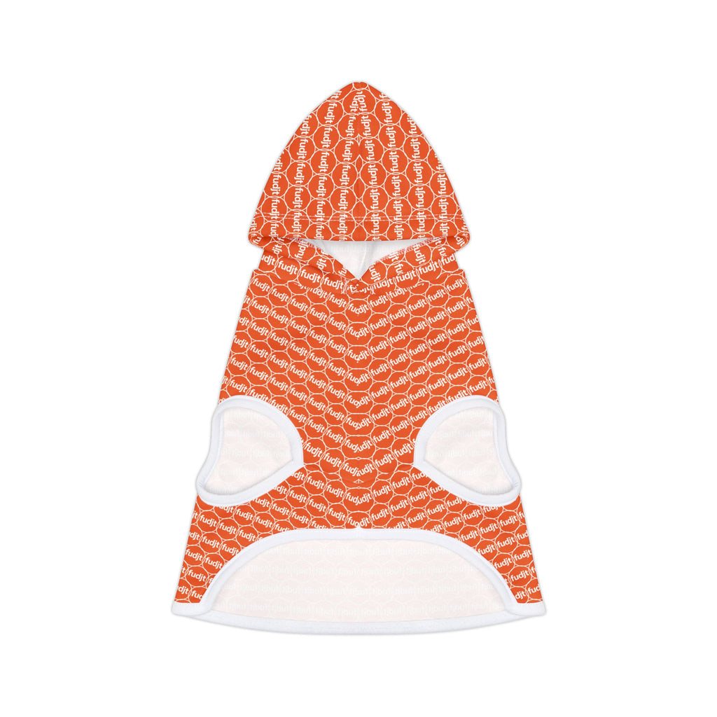 Orange fudjt Pet Hoodie | Unbroken Chain 1.25 | 7 Sizes