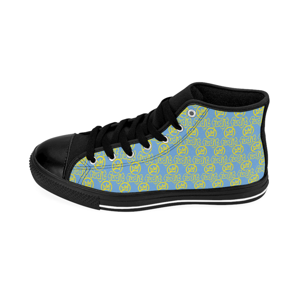 Light Blue Golden fudjt No Kings Street Style Sneakers | Women & Girls 1 High Top