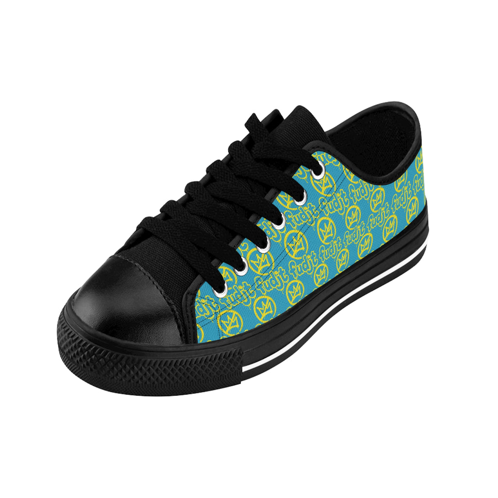 Turquoise Golden fudjt No Kings Street Style Sneakers | Women & Girls All Over 1 Low Top