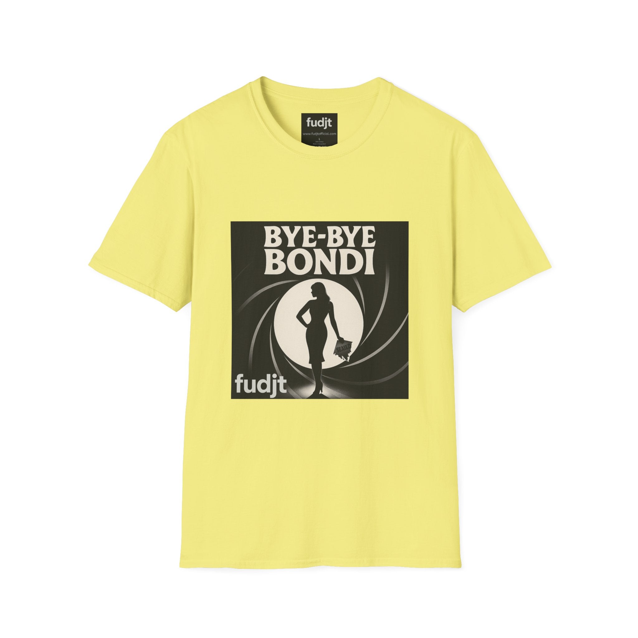 Bye-Bye Bondi | Black Smoke Screen Retro fudjt Tee | 15 Colors