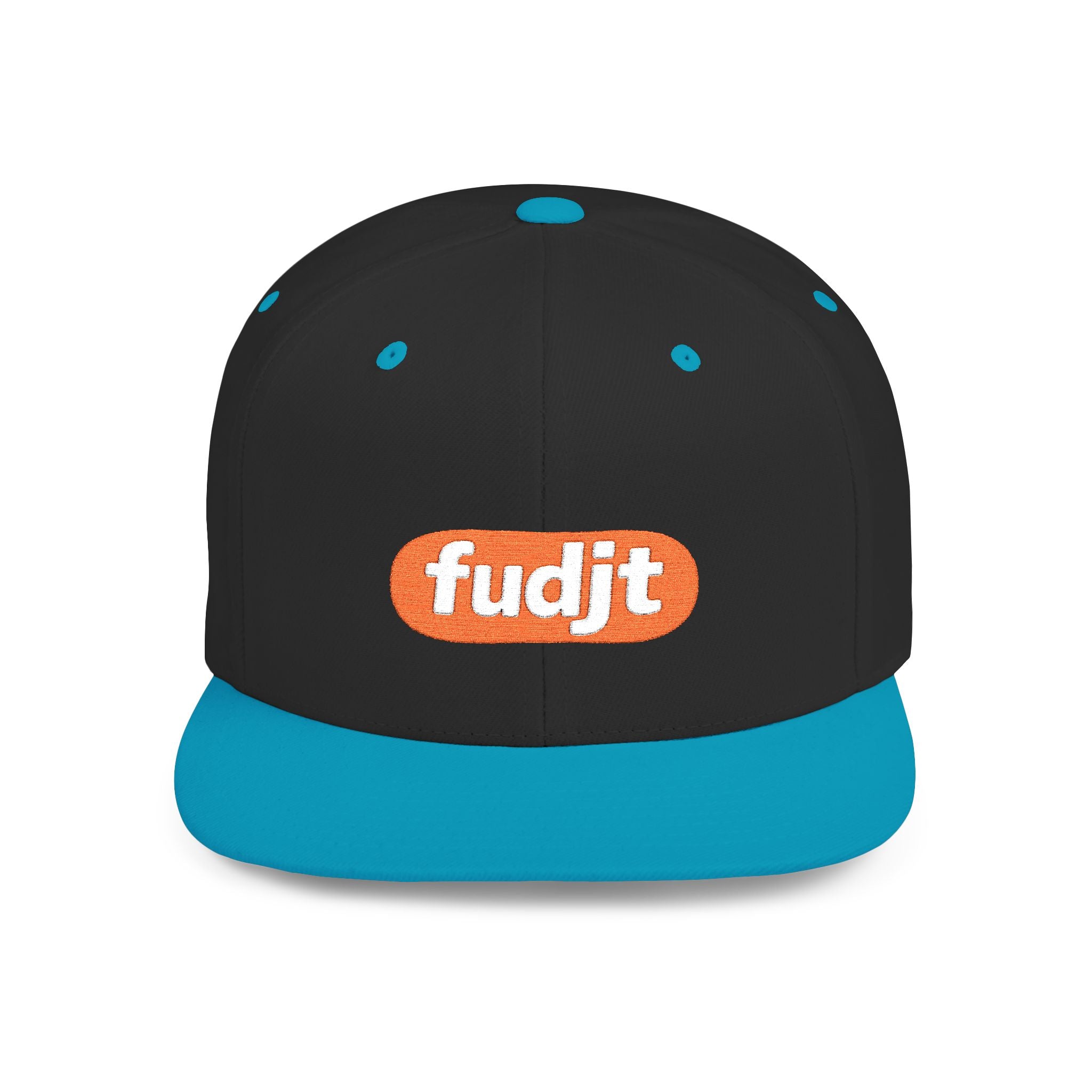 fudjt Flat Bill Snapback Hat | Anti-Supremacy Red Badge Embroidery | 14 Colors