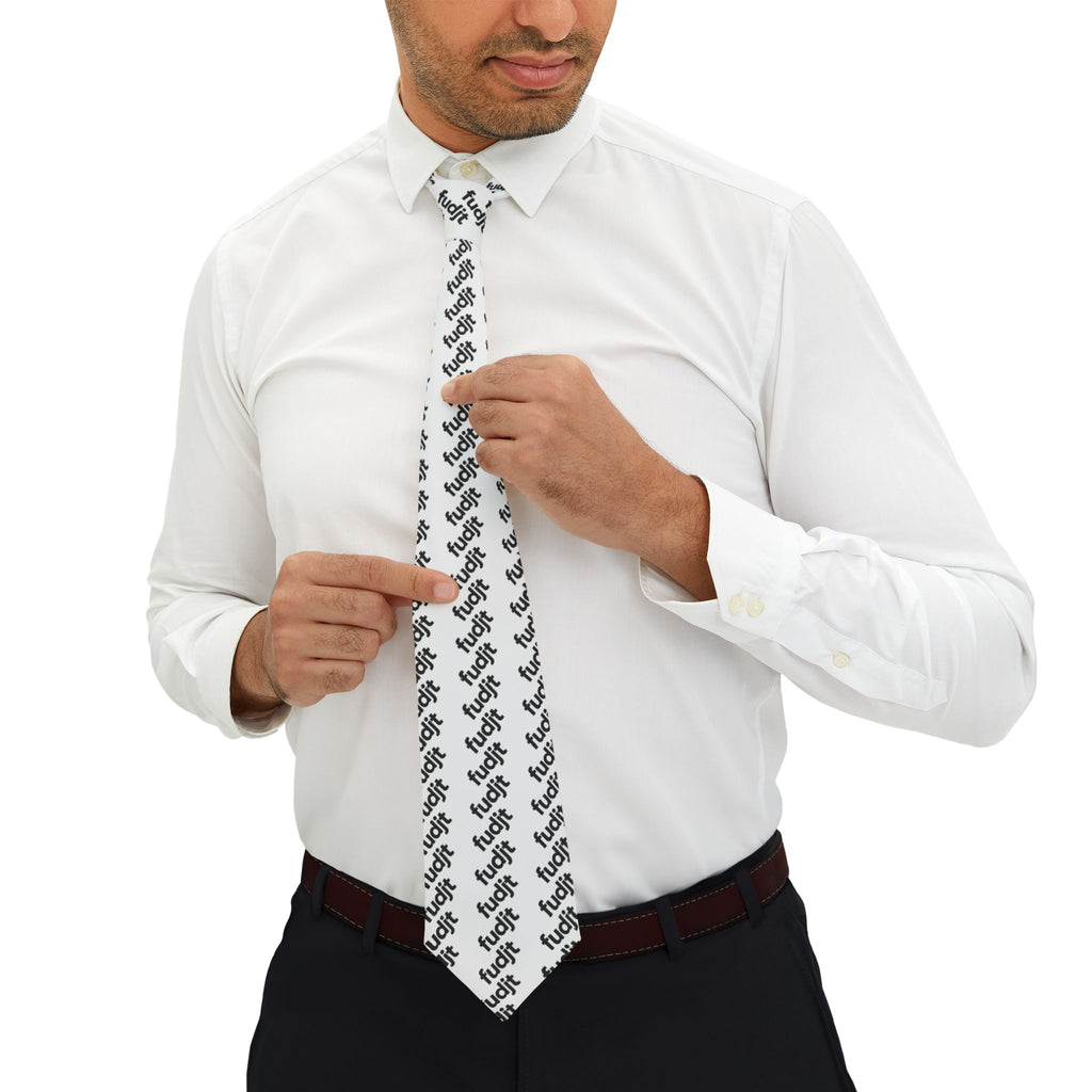 White Black fudjt 45-50 Fine Necktie