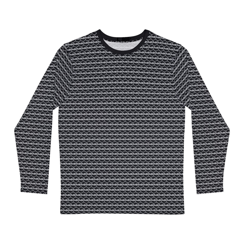 Black & White fudjt Unbroken Chain 1.25 Fluid Vibes Long Sleeve Shirt - FUDJT design - XS
