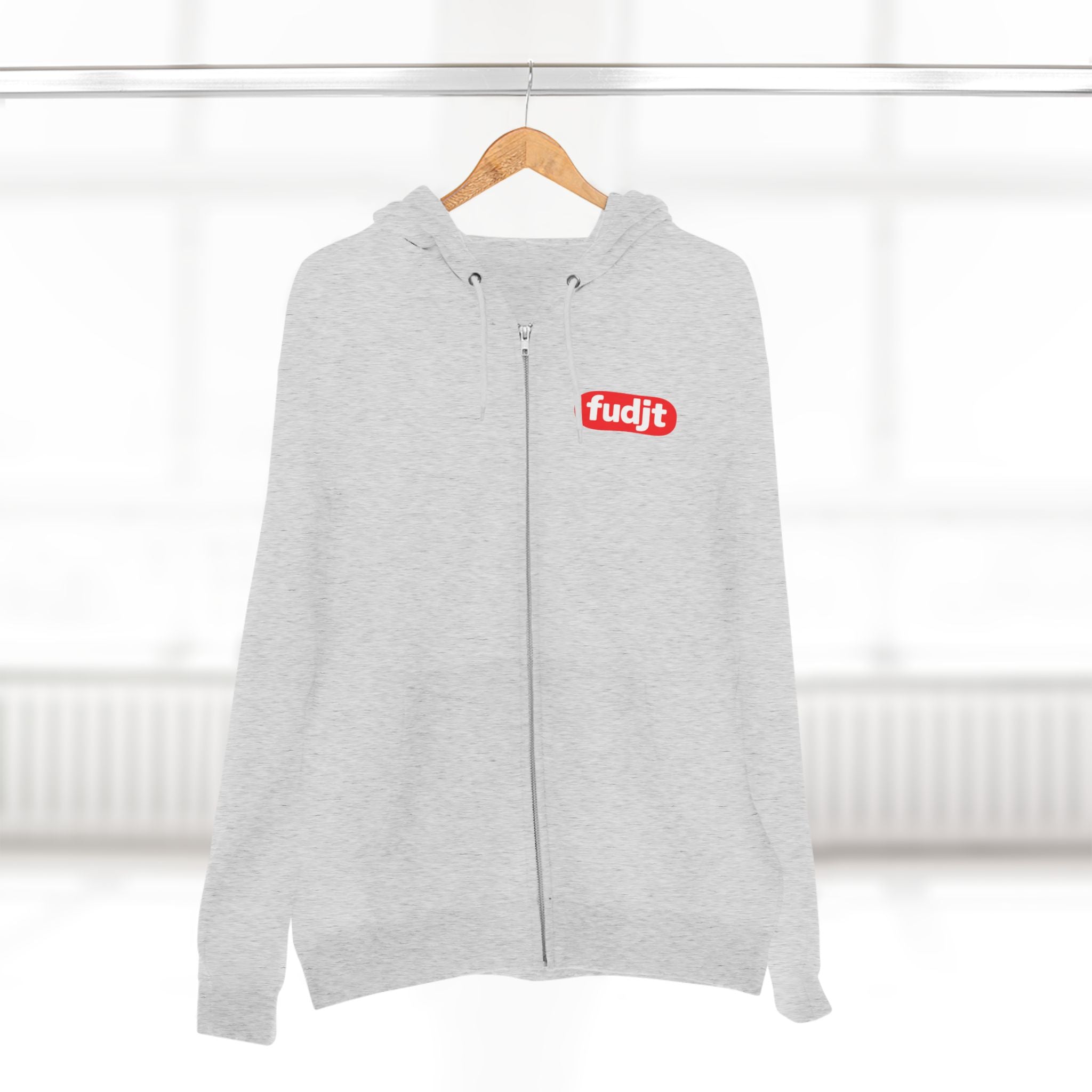 fudjt Anti-Supremacy Red Badge Zip Hoodie | Front & Back Graphic | 8 Colors