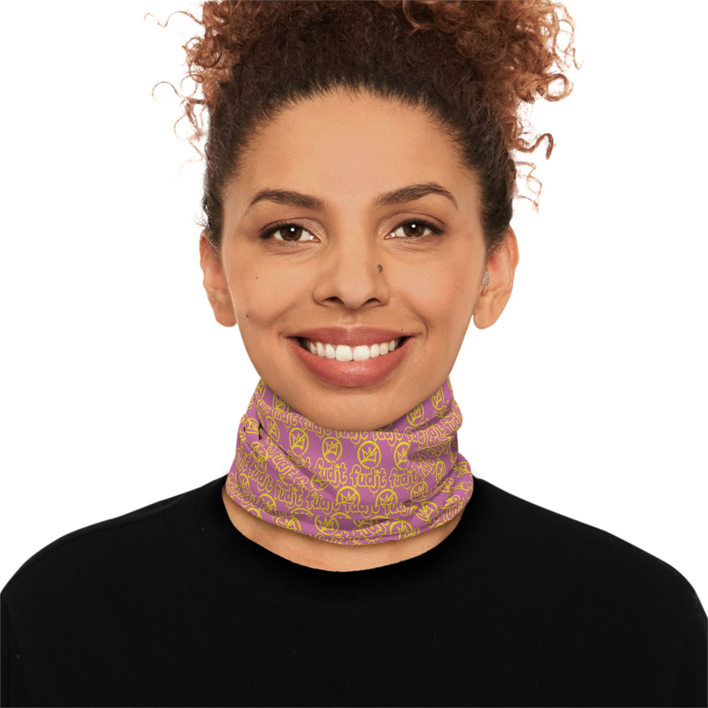 Light Pink Golden fudjt No Kings 1.25 Neck Gaiter