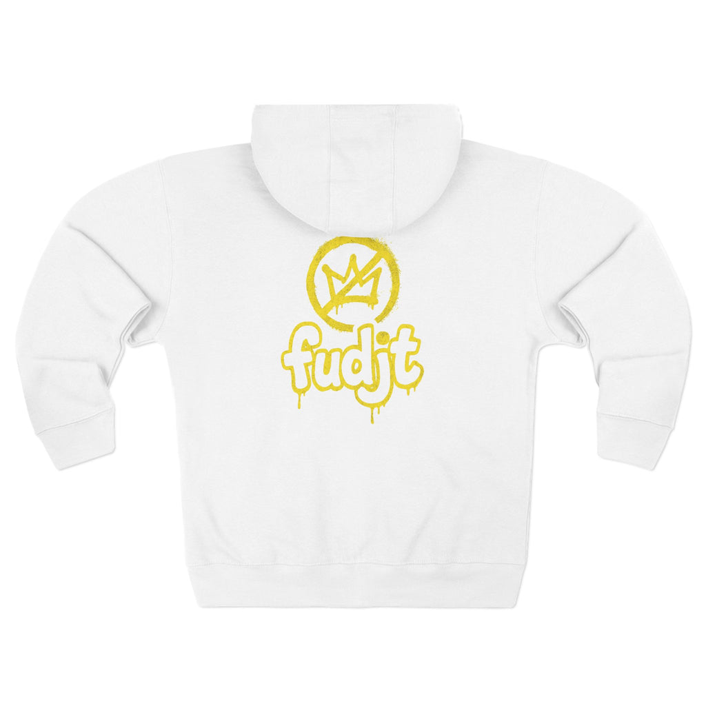 Zip Hoodie with Golden fudjt No Kings | Front & Back Graphic | 9 Colors