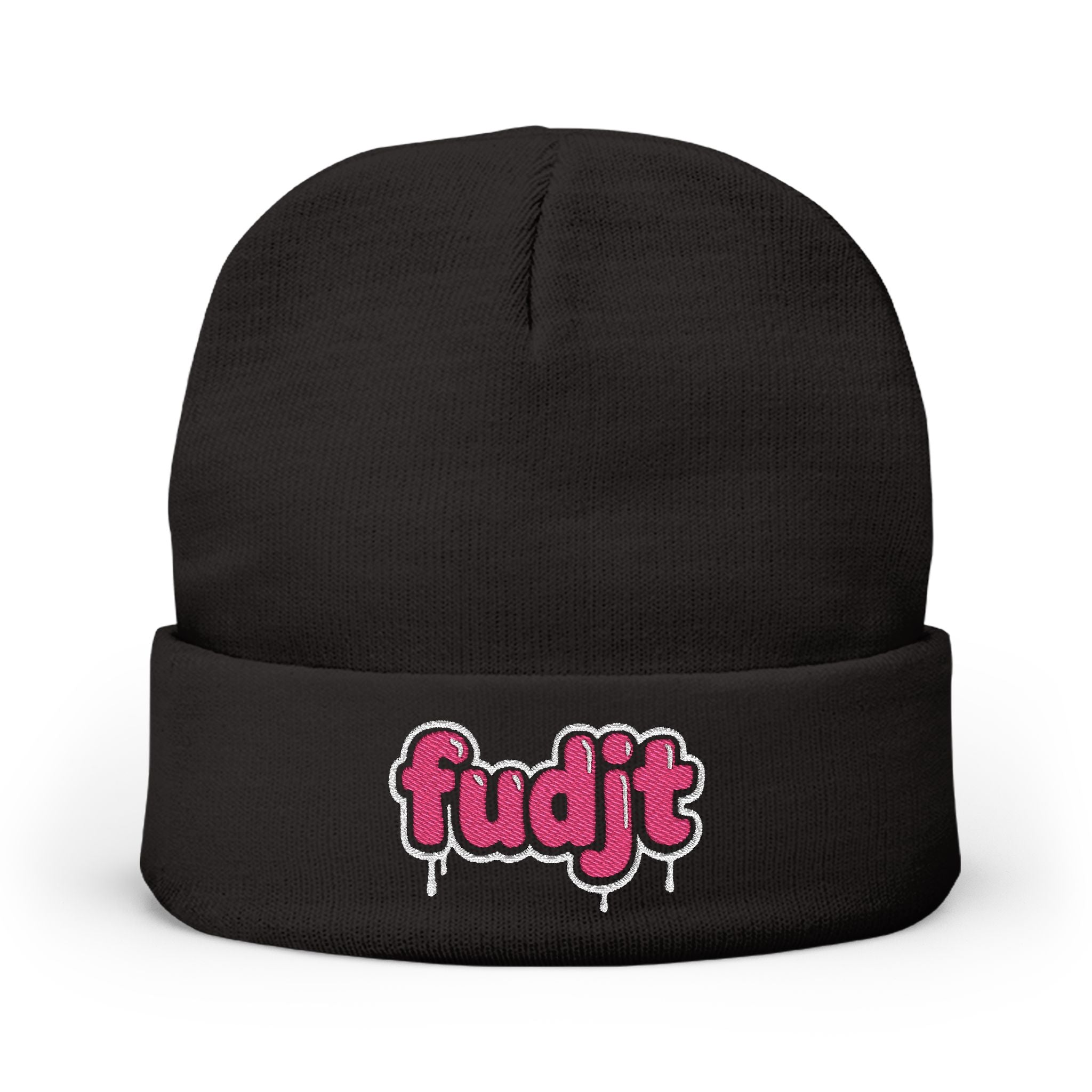 fudjt Knit Beanie | Pink Drip | 5 Colors