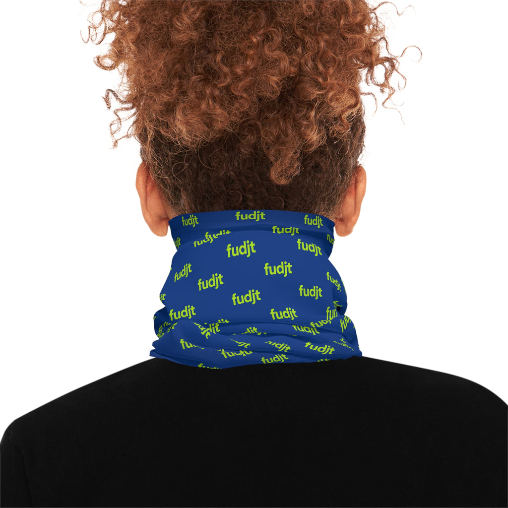 Dark Blue & Lime fudjt Lightweight Neck Gaiter
