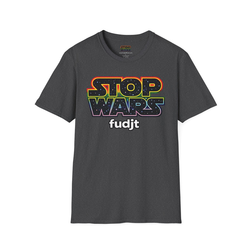 fudjt STOP WARS Everyday Tee - Retro Protest Graphic, White fudjt | 12 Colors