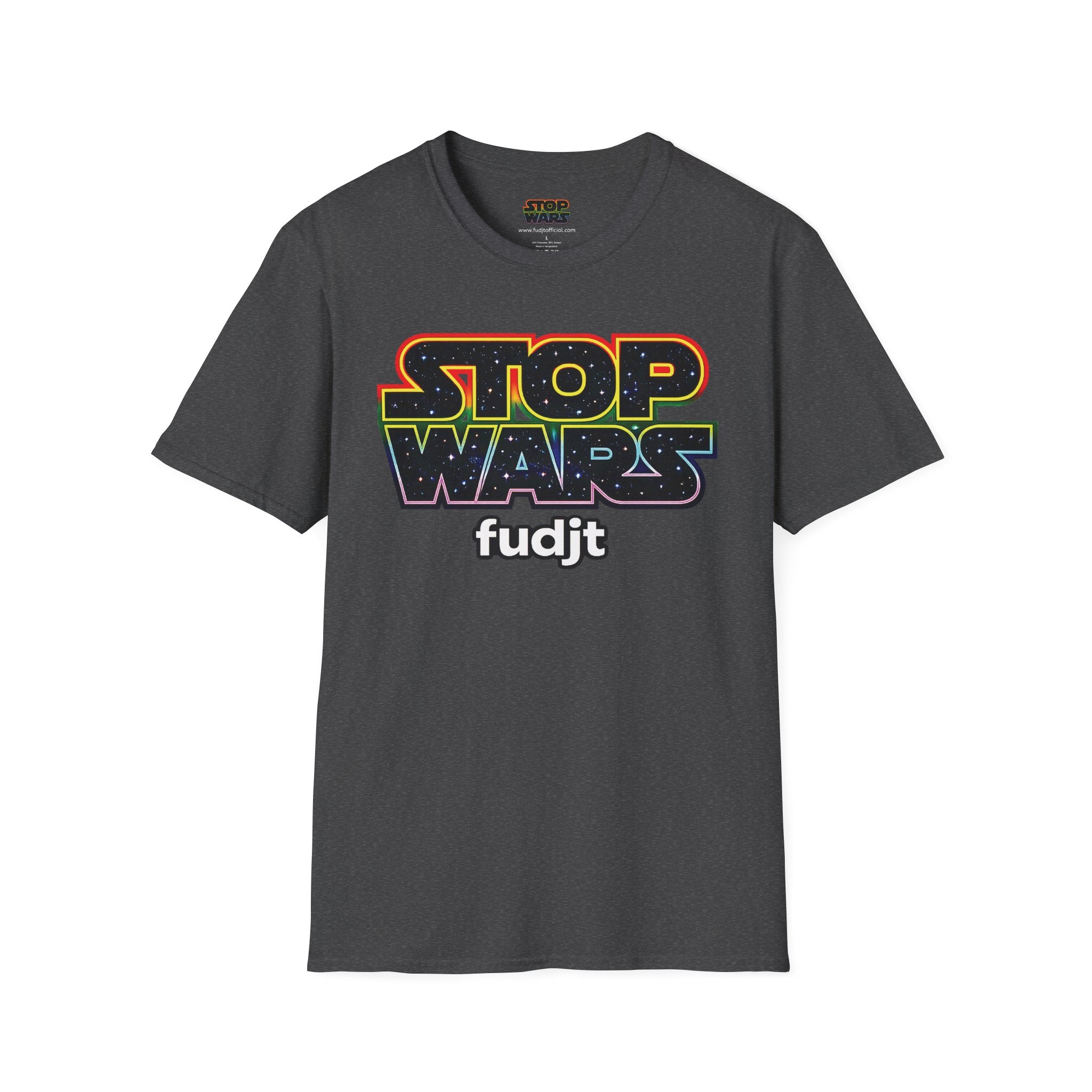 fudjt STOP WARS Everyday Tee - Retro Protest Graphic, White fudjt | 12 Colors