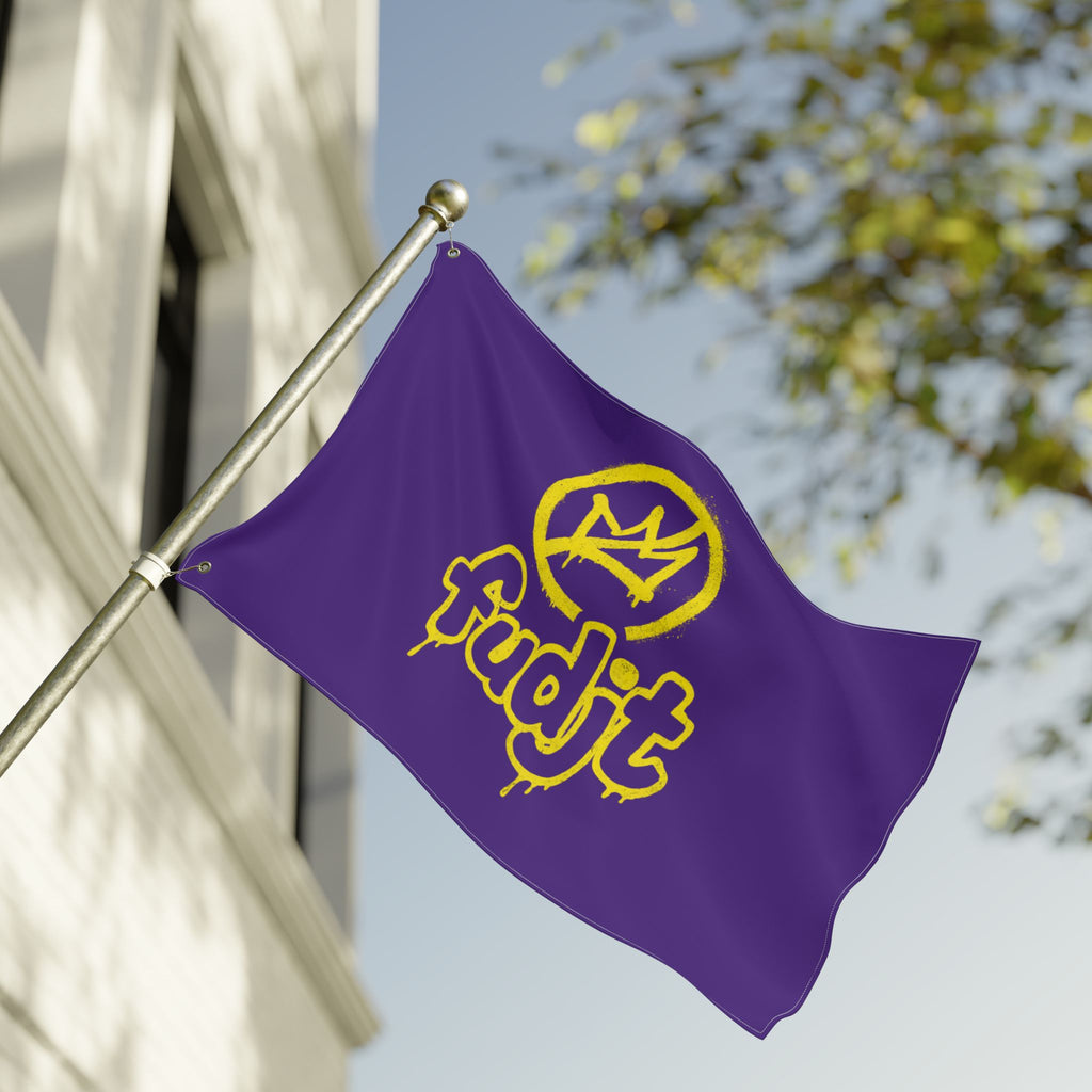 Golden fudjt No Kings Purple Flag | 3 Sizes