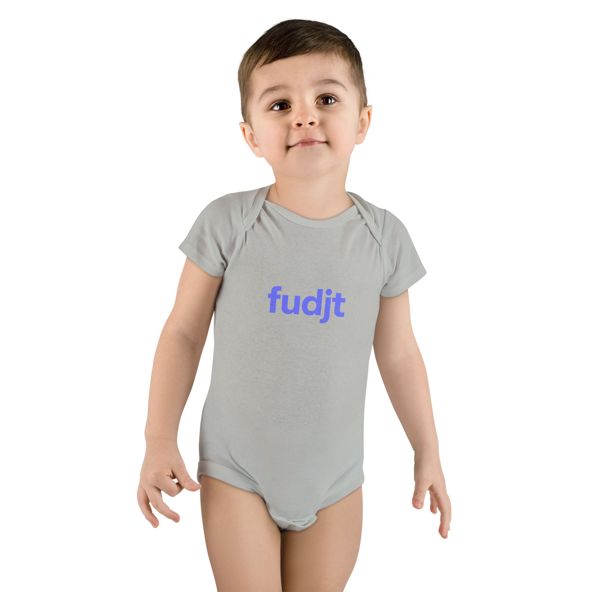 Light Blue fudjt Logo Baby Onesie | 4 Colors