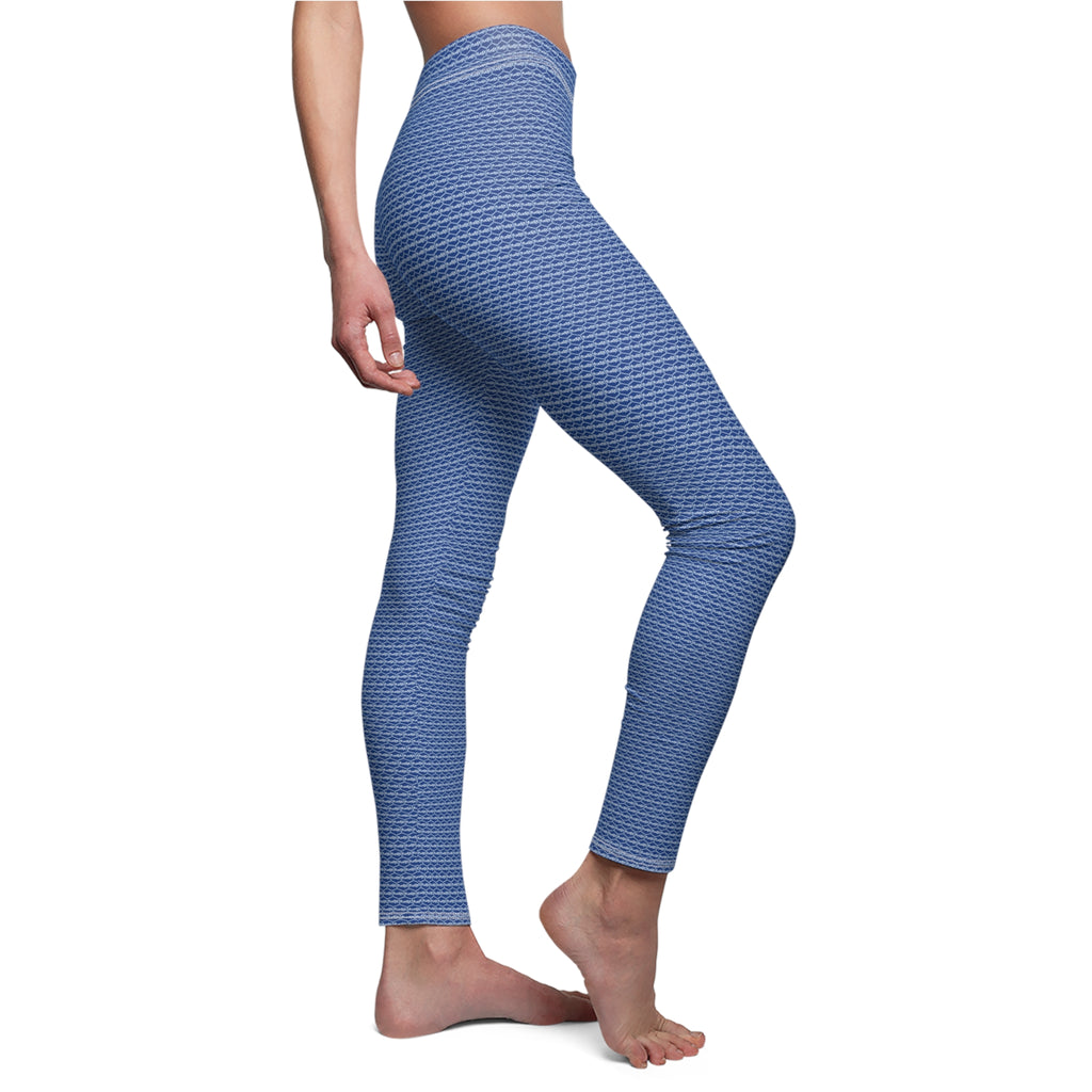 Dark Blue fudjt Unbroken Chain .5 Casual Leggings
