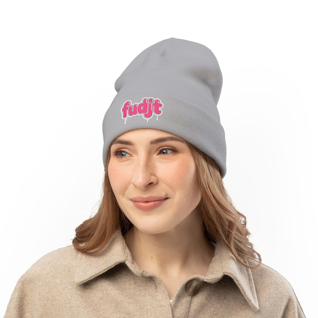 fudjt Knit Beanie | Pink Drip | 5 Colors