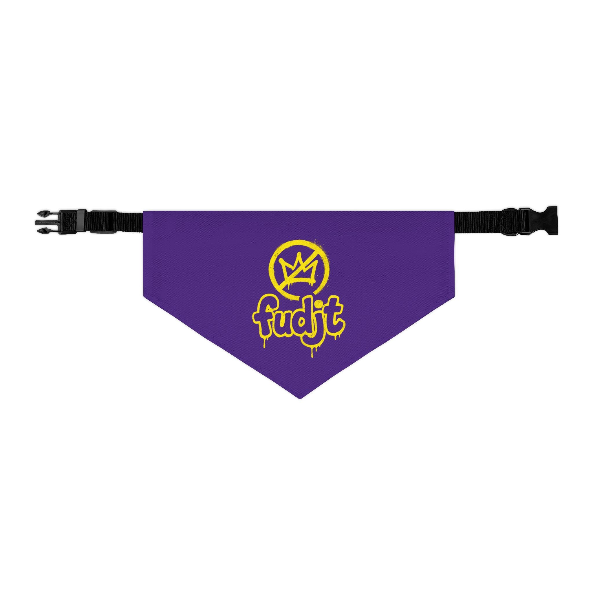 Purple Golden fudjt No Kings Bandana Collar for Dogs, Cats & More | 4 Sizes