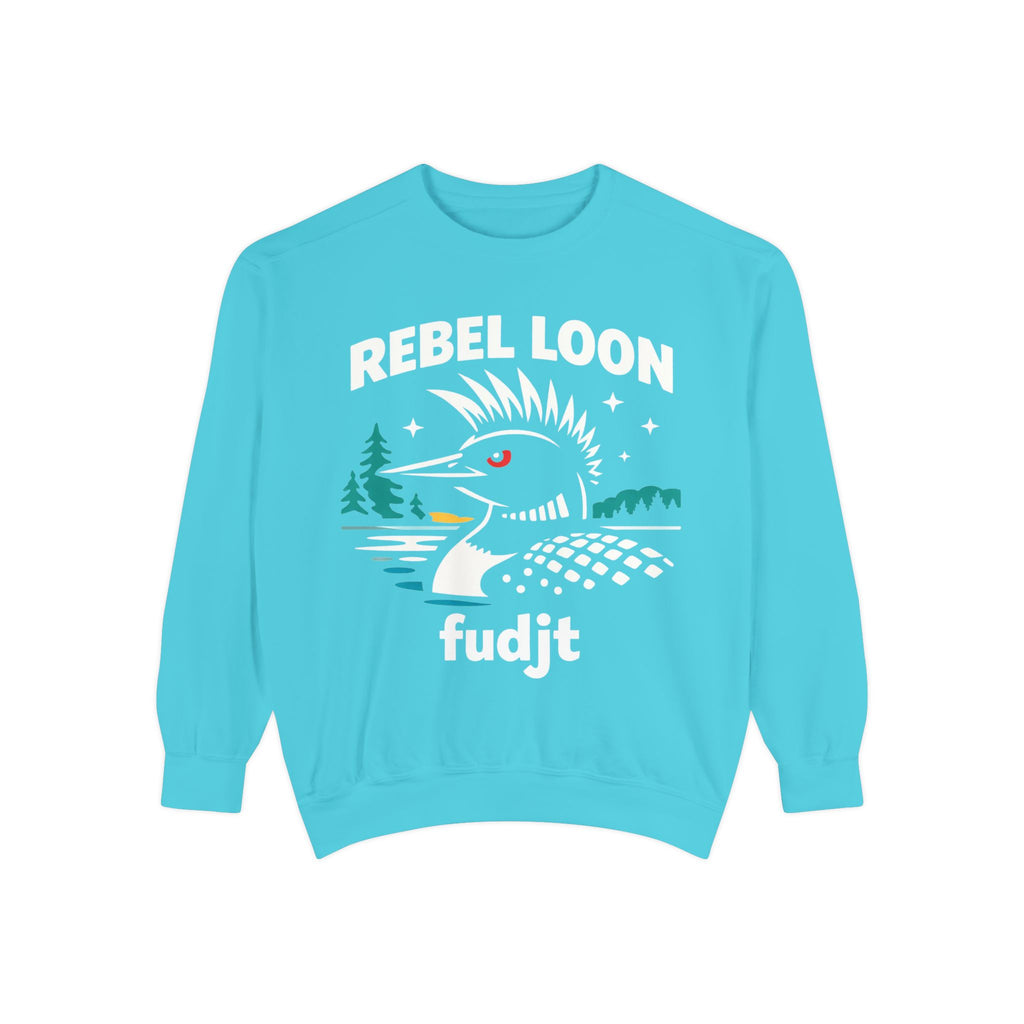 Rebel Loon fudjt Retro Wildlife Crewneck, Bold Pink Drip Backside | 14 Colors